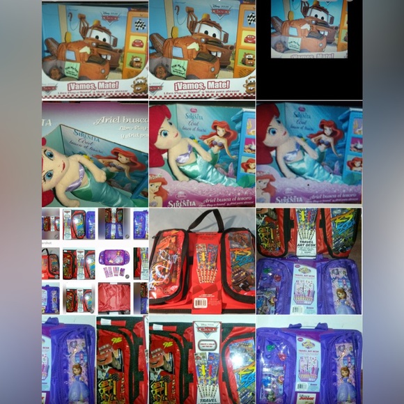 4PC Disney Pixar Sophia little mermaid learning toys CARS TOW MATER n SPANISH NW